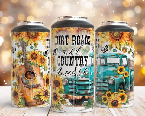 4 in 1 Can Cooler - Dirt Roads - B - More Crafty