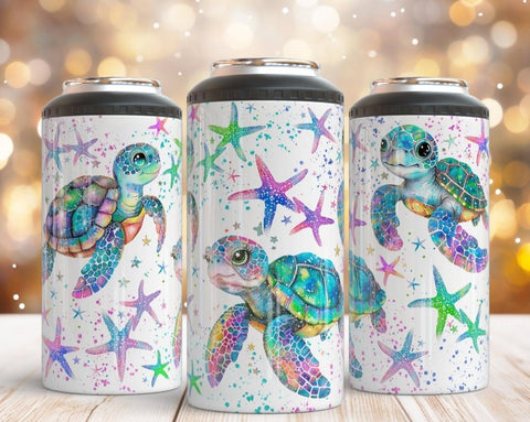4 in 1 Can Cooler - Sea Turtle - B - More Crafty