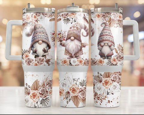 40 oz Tumbler - Gnome - B - More Crafty
