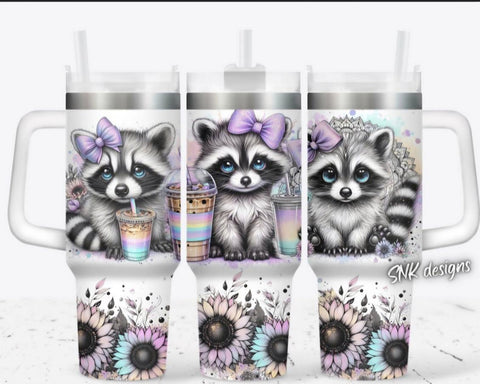 40 oz Tumbler - Racoon - B - More Crafty