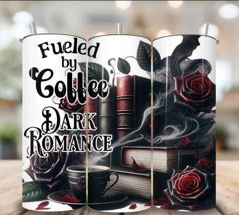 Dark Romance Skinny Tumbler 20 OZ - Coffee & Dark Romance - B - More Crafty