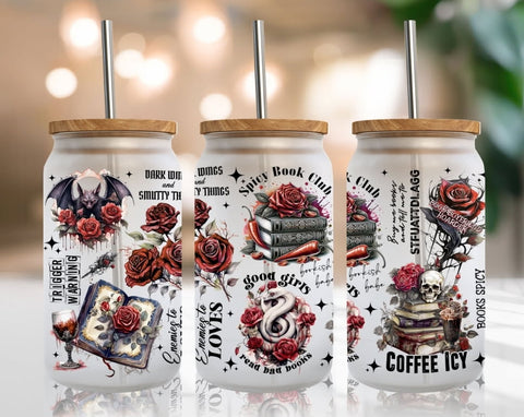 Dark Romance Can Tumbler with Bamboo Lid
