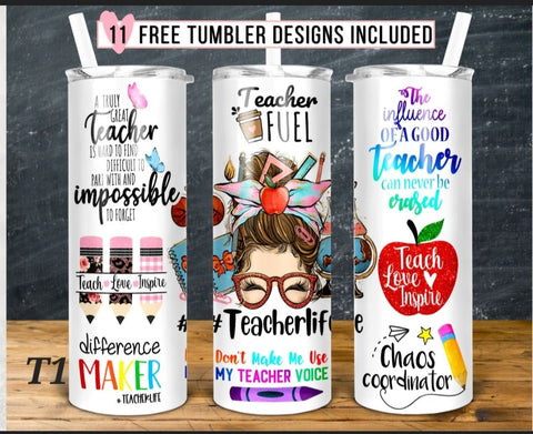 Tumbler - Teacher 2 Designs to Choose From - B-More Crafty