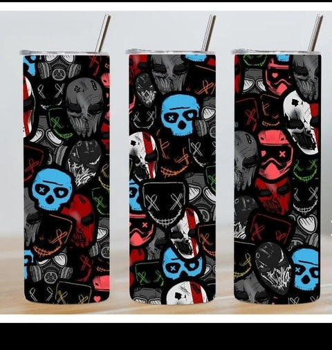 Dark Romance Skinny Tumbler 20 OZ - Masked Men - B - More Crafty