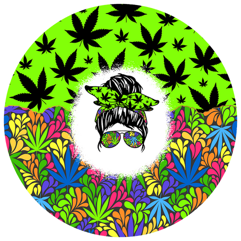 Car Coaster - Messy Bun Weed - B-More Crafty